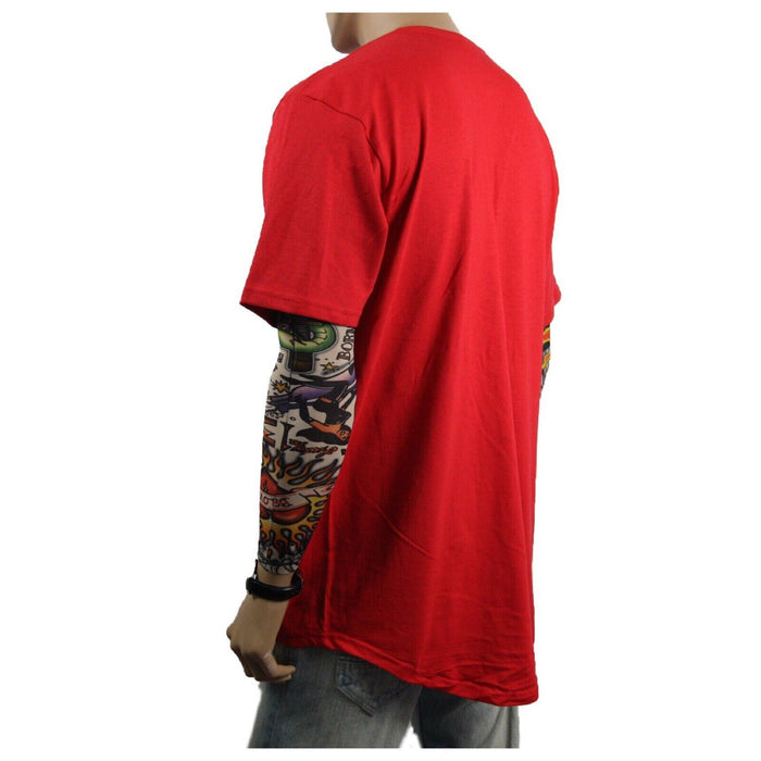 Mens Heavy T-Shirt BIG & TALL Long Extended Casual Basic Crew Neck Fashion S-5X