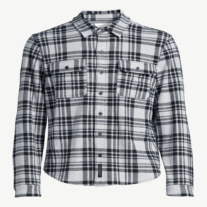 Free Assembly Men'S Knit Flannel Shirt