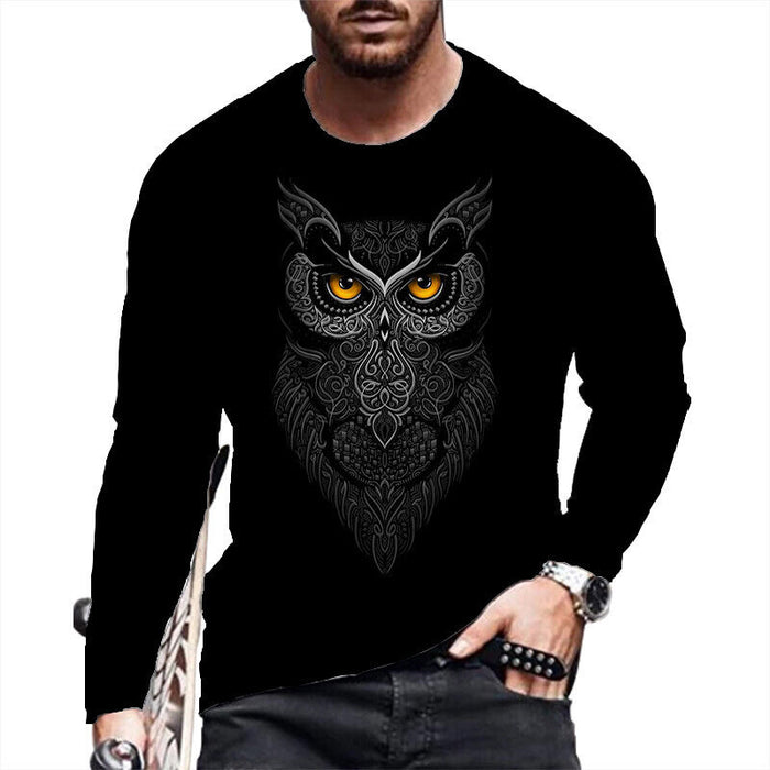 ⭐T-Shirt Men Novelty Black Long Sleeve Fashion Ultra Soft Streetwear T Shirt Tee