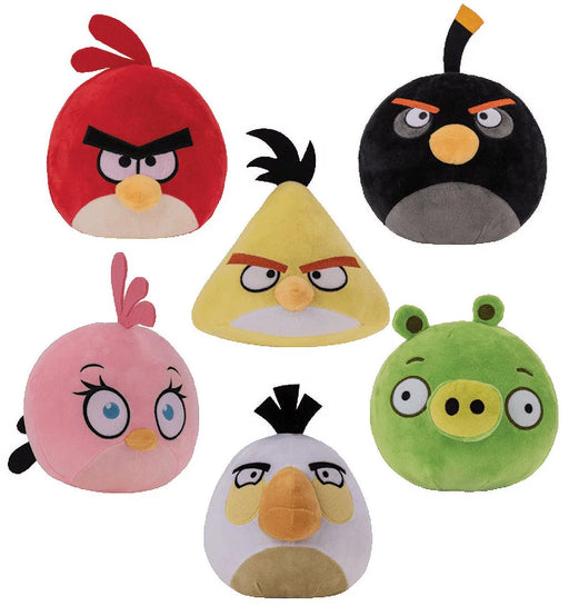 Angry Birds Plush Toys Assortment. Set of 6 Toys. 6 Inch Each