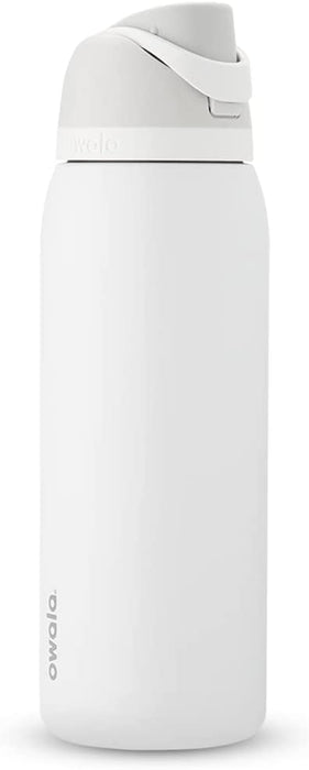 Freesip 24 oz Insulated Stainless Steel Water Bottle with Straw - BPA-Free for Sports, Travel, and School, Very Dark Finish