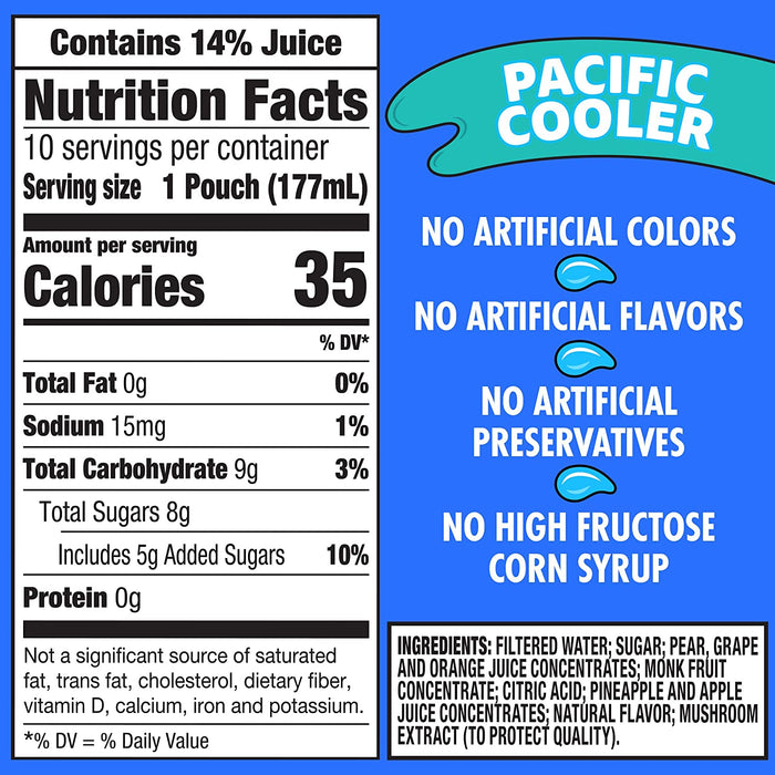 Capri Sun Pacific Cooler Ready-To-Drink Juice (10 Pouches)