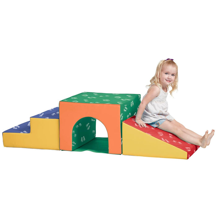 Softzone Single Tunnel Climber, Toddler Playset, Assorted, 3-Piece