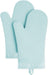 Ribbed Soft Silicone Oven Mitt Set, 7"X13", Milkshake 2 Count