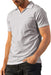 Men'S Fashion Athletic Muscle Polo Shirts V Neck Golf T-Shirts Workout Solid Color Tee Shirt Top