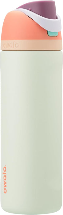 Freesip 24 oz Insulated Stainless Steel Water Bottle with Straw - BPA-Free for Sports, Travel, and School, Very Dark Finish