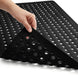 Patented Bath Tub Shower Mat, 35X16 Washable Bathtub Floor Mats, Suction Cups and Drain Holes to Keep Tubs Clean, Clear