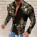 Button up Shirts Men Baroque Fashion Casual Party Long Sleeve Fancy Dress Soft T