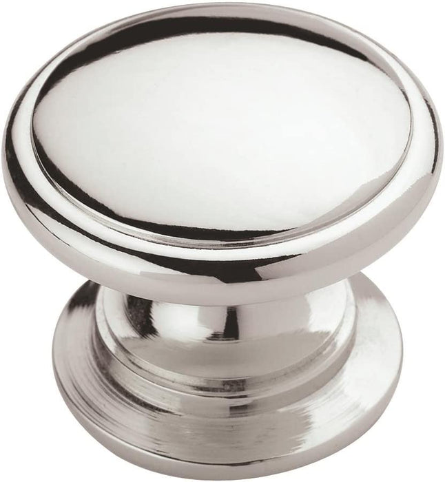 Amerock | Cabinet Knob | Satin Nickel | 1-1/4 Inch (32 Mm) Diameter | Ravino | 10 Pack | Drawer Knob | Cabinet Hardware