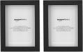 11" X 14" Photo Picture Frame or 8" X 10" with Mat - Black, 2-Pack