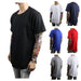 Mens Heavy T-Shirt BIG & TALL Long Extended Casual Basic Crew Neck Fashion S-5X