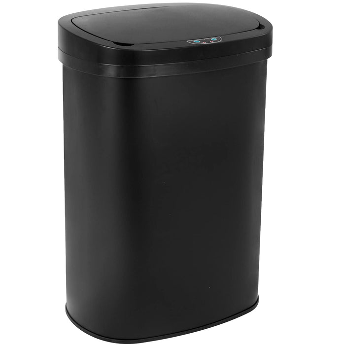 Kitchen Trash Can with Lid, 13 Gallon Automatic Garbage Can for Bathroom Bedroom Home Office 50 Liter Touch Free High-Capacity Brushed Stainless Steel Waste Bin