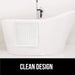 Patented Bath Tub Shower Mat, 35X16 Washable Bathtub Floor Mats, Suction Cups and Drain Holes to Keep Tubs Clean, Clear