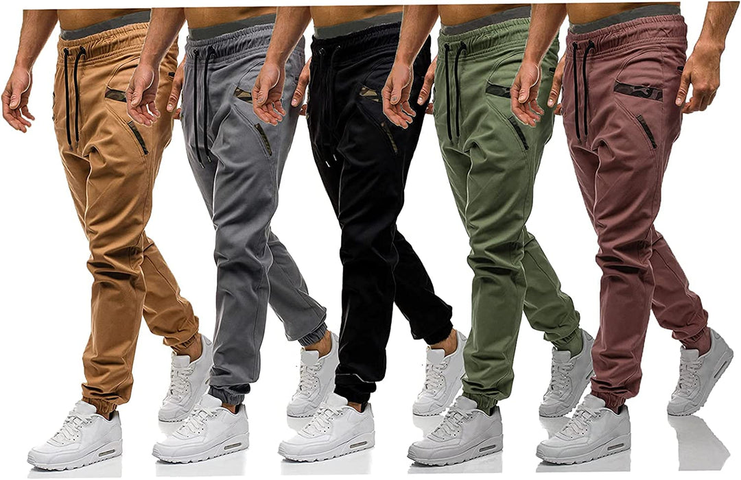 Mens Fashion Athletic Joggers Pants - Sweatpants Trousers Cotton Cargo Pants Mens Long Pants