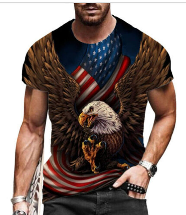 Men T Shirts 3D Novelty Graphic Fashion Casual Camiseta Short Sleeve Tee T-Shirt