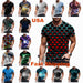 Men T Shirts 3D Novelty Graphic Fashion Casual Camiseta Short Sleeve Tee T-Shirt