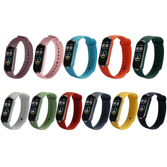 Silicone Bands for Mi Band 6/5 Sports Watch - Waterproof & Sweatproof