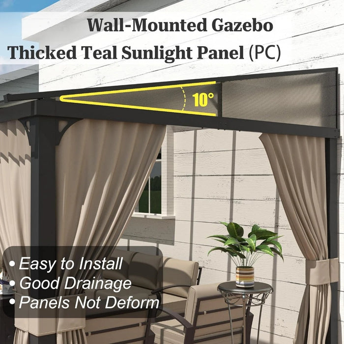 Hardtop Wall Mounted with Sun Panel Roof and Double Curtains