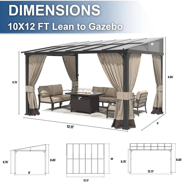 Hardtop Wall Mounted with Sun Panel Roof and Double Curtains