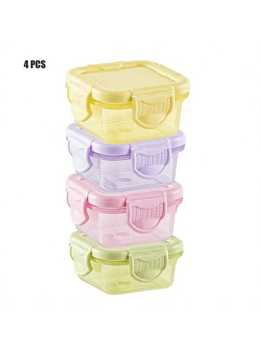 4pcs Mini Bento Box Food-Grade Thickened Sealed Snack