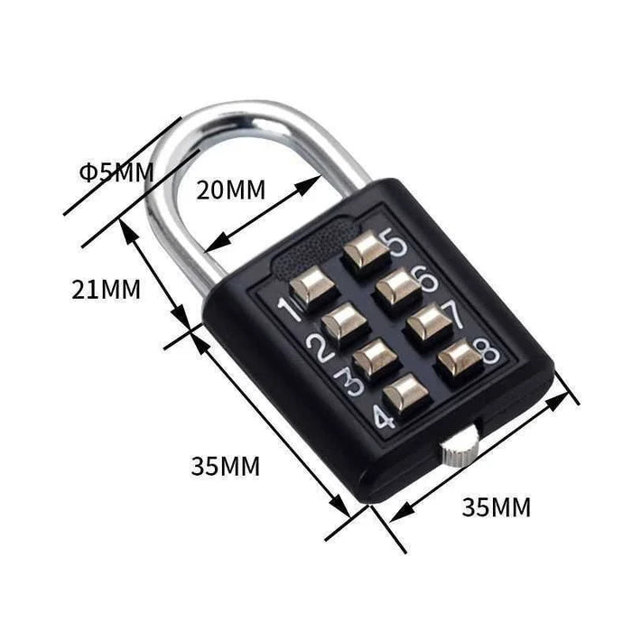 SecureGuard 8-Digit Combination Padlock