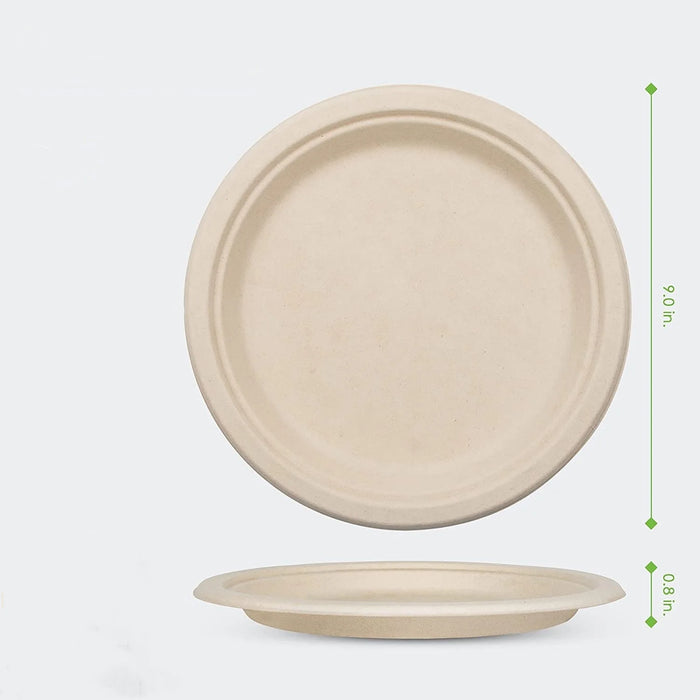 Natural Heavy-Duty Disposable Paper Plates