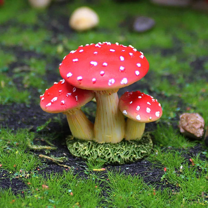 Mini Resin Mushroom Figurine