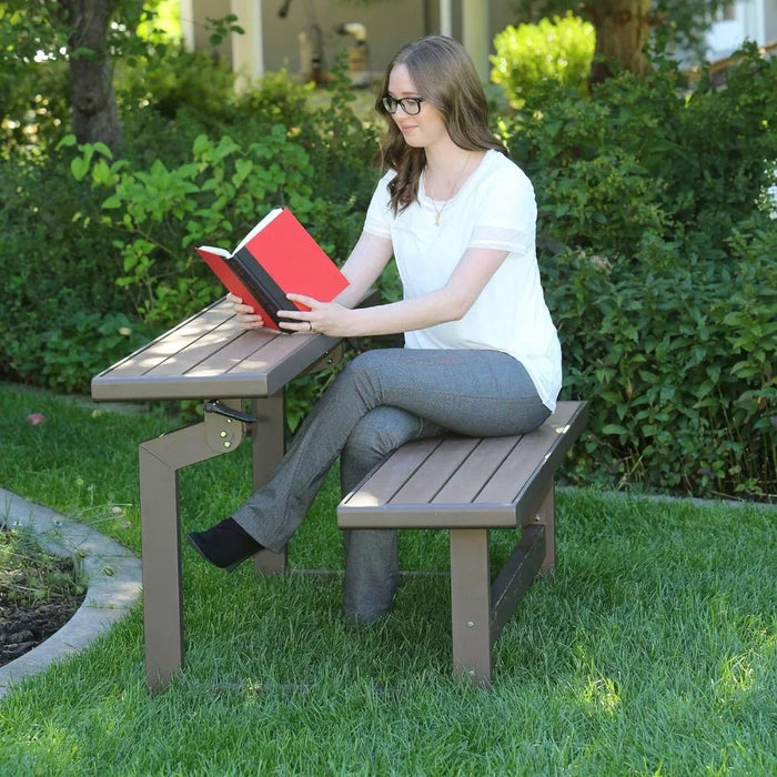 2-Seat Convertible Garden Bench/Table