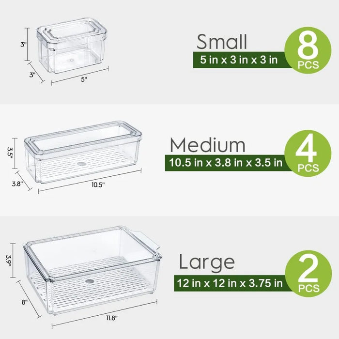 Snazzy 14 Pack Fridge Organizer