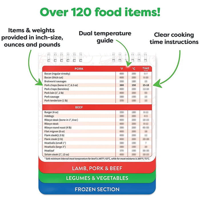 Air Fryer Magnetic Cheat Sheet
