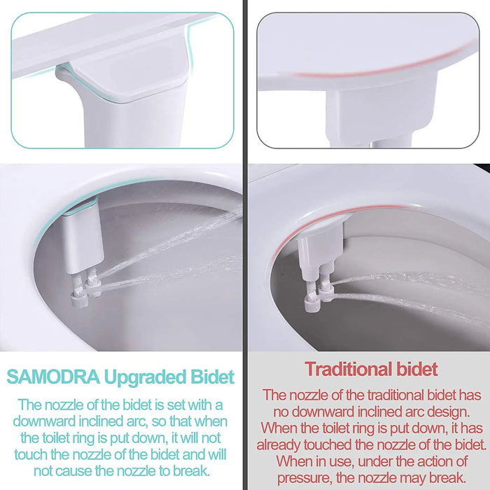 Bidet Toilet Seat Attachment Non-Electric Self-Cleaning