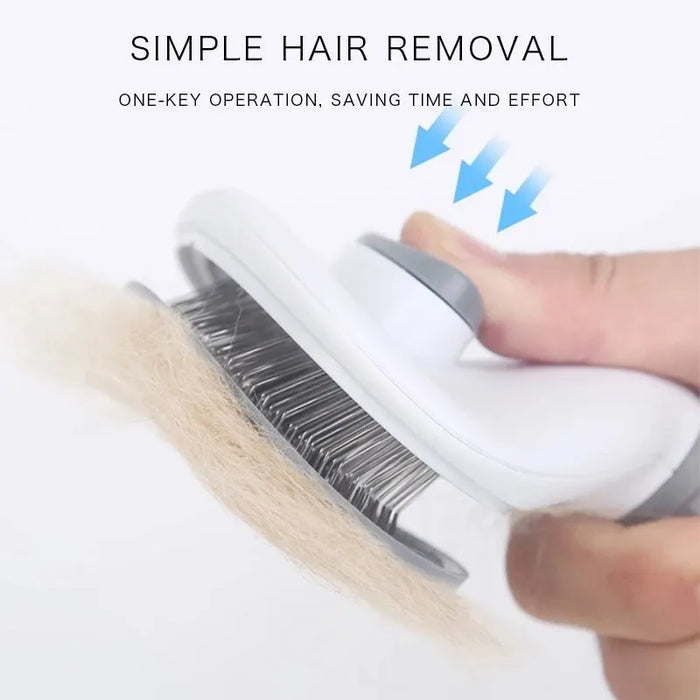 Self-Cleaning Pet Hair Remover Brush