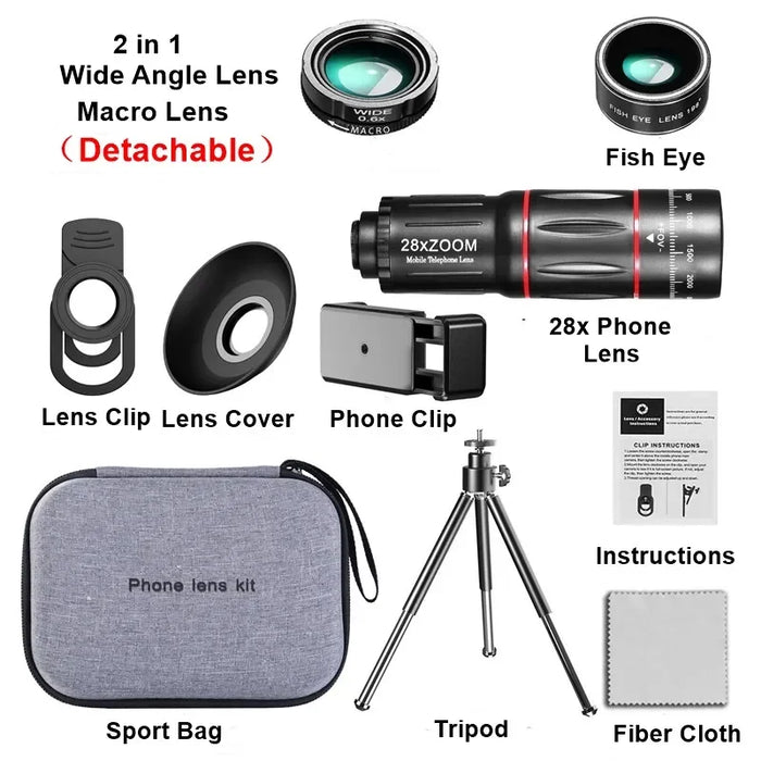 Telephoto Lens 28X HD Phone Camera Lens