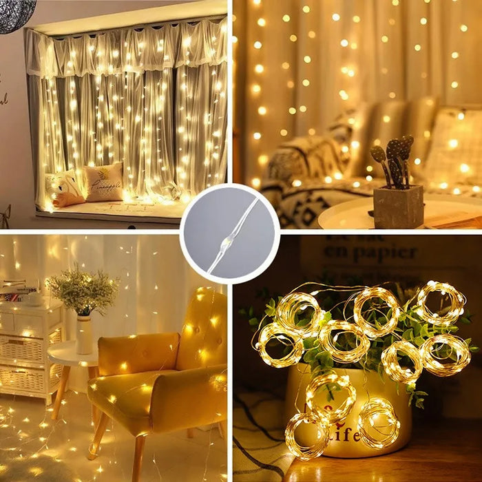 LED Curtain Garland Light String