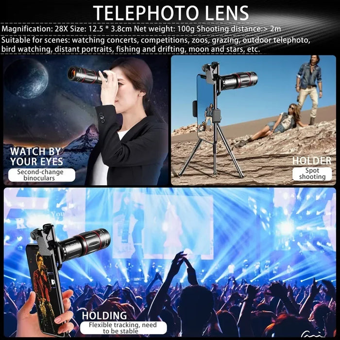 Telephoto Lens 28X HD Phone Camera Lens