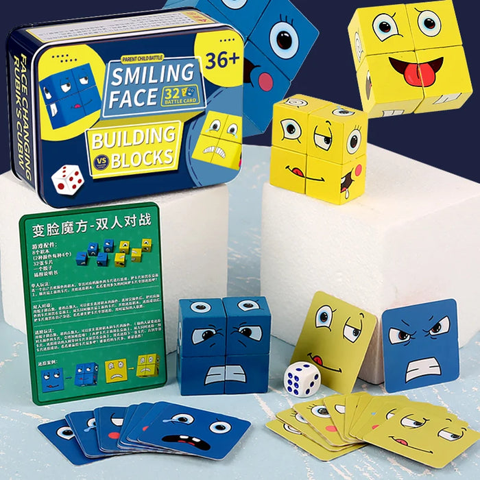 Cube Face Change Building Blocks Board Game