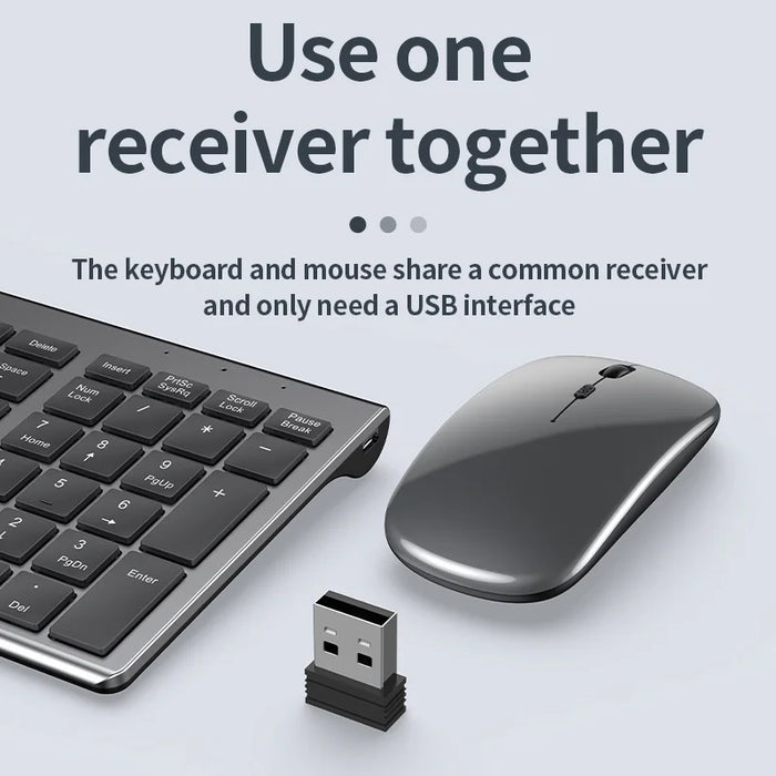 Rechargeable Bluetooth Keyboard and Mouse Set