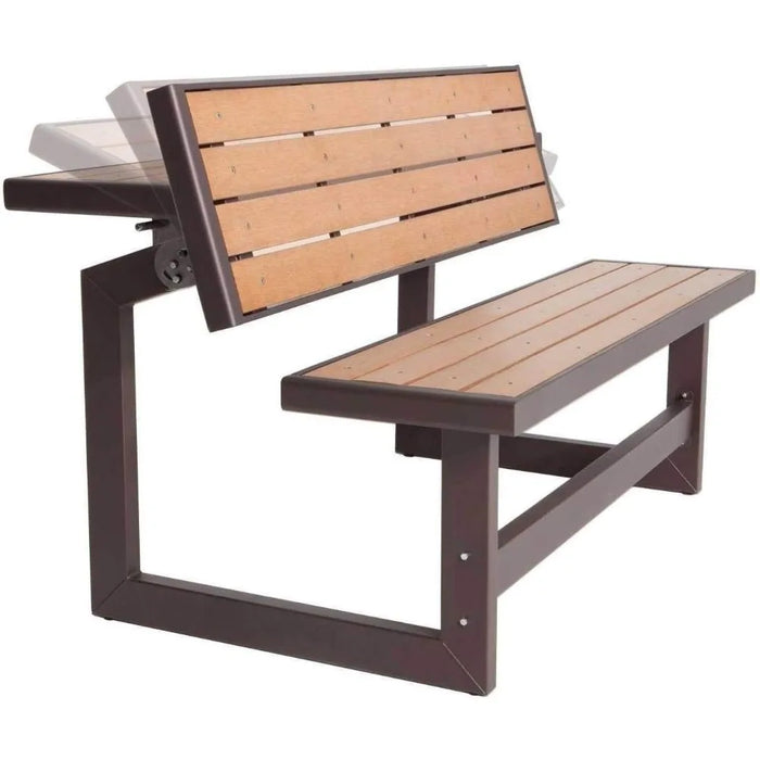 2-Seat Convertible Garden Bench/Table