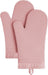 Ribbed Soft Silicone Oven Mitt Set, 7"X13", Milkshake 2 Count