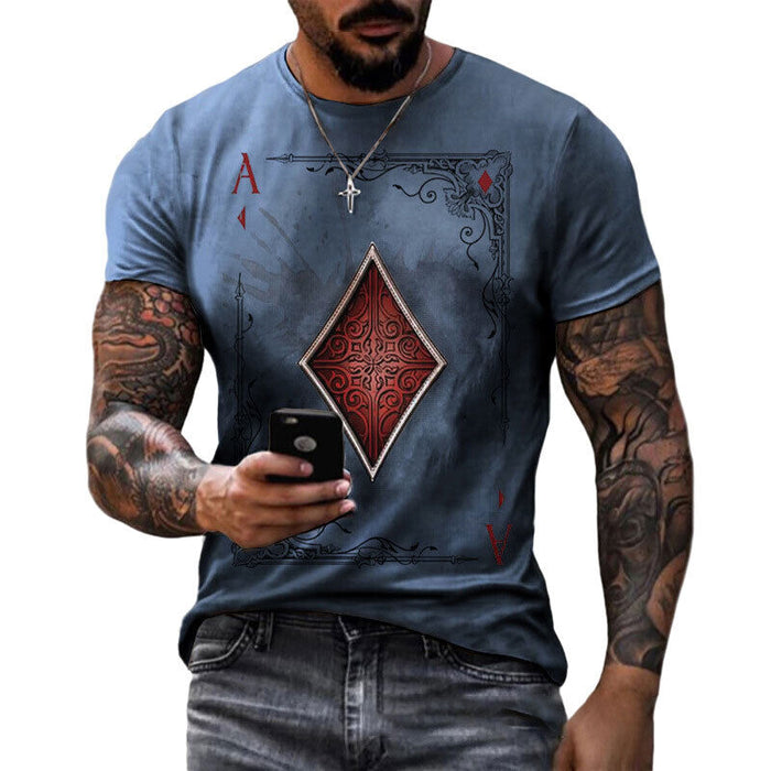 Fashion Men'S Summer Casual Printed round Neck Short Sleeve Muscle T-Shirt Tops