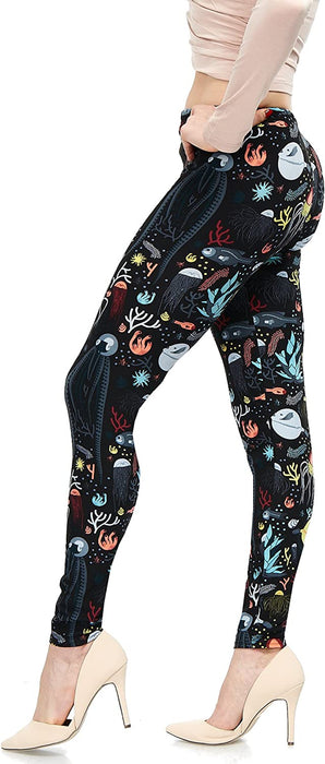 | Lush Moda | Women’S Extra Soft Leggings | Variety of Prints | One Size