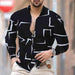 Button up Shirts Men Baroque Fashion Casual Party Long Sleeve Fancy Dress Soft T