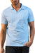 Men'S Fashion Athletic Muscle Polo Shirts V Neck Golf T-Shirts Workout Solid Color Tee Shirt Top