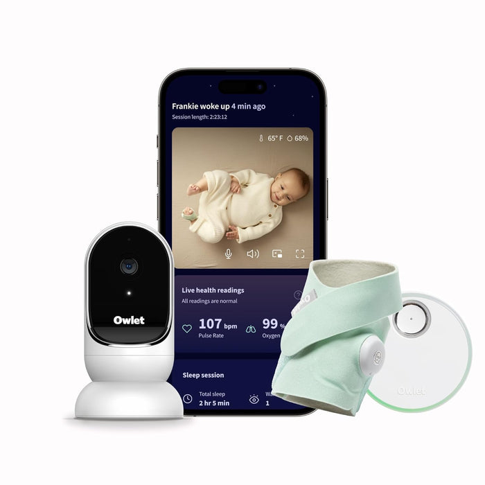 ® Dream Duo Smart Baby Monitor: Fda-Cleared Dream Sock® plus  Cam 2- Tracks & Notifies for Pulse Rate & Oxygen While Viewing Baby in 1080P HD Wifi Video