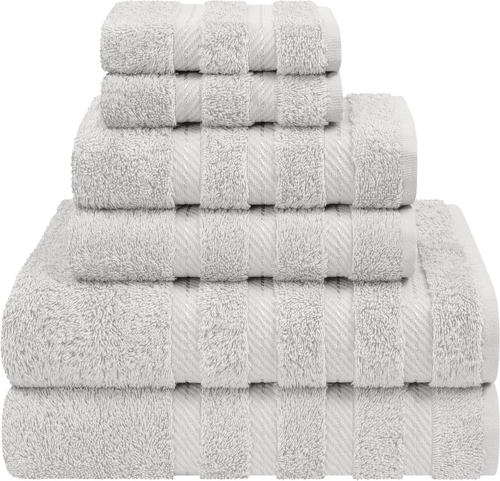 Luxury 4 Piece Bath Towel Set, 100% Cotton Turkish Bath Towels for Bathroom, 27X54 in Large Bathroom Shower Towels, Dark Gray Bath Towels