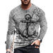 ⭐T-Shirt Men Novelty Black Long Sleeve Fashion Ultra Soft Streetwear T Shirt Tee