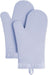 Ribbed Soft Silicone Oven Mitt Set, 7"X13", Milkshake 2 Count