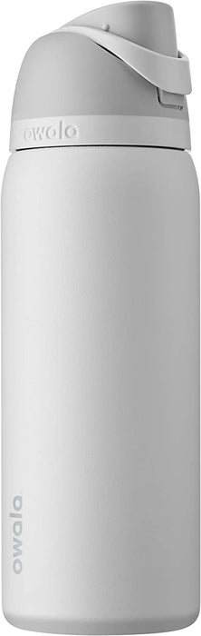 Freesip 24 oz Insulated Stainless Steel Water Bottle with Straw - BPA-Free for Sports, Travel, and School, Very Dark Finish