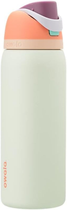 Freesip 24 oz Insulated Stainless Steel Water Bottle with Straw - BPA-Free for Sports, Travel, and School, Very Dark Finish