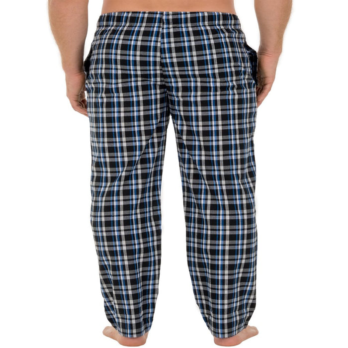 Fruit of the Loom Men'S and Big Men'S Microsanded Woven Plaid Pajama Pants